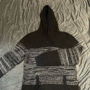 Men’s Commerce Solid Pocket Knitted Sweater Hoodie